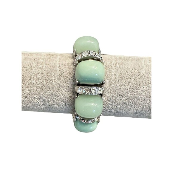 Ann Taylor Loft Stone Rhinestone Stretch Bangle Bracelet NWT - Picture 2 of 3